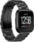 TopTen Fitbit Versa Uhrenarmband, verstellbares Armband für Fitbit-Versa-Smartwatch, Edelstahl, Ersatz-Uhrenband, Sportuhrenarmband, für Gesundheits- und Fitness-Smartwatch M Schwarz