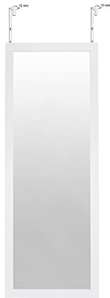 BD ART Specchio per Porta Rettangolare, Colore Bianco 36x126 cm