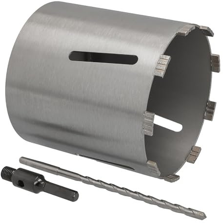 Corona de perforación de diamante hexagonal y broca de centrado, longitud útil 180 mm, diámetro de 182 mm, corona de hormigón