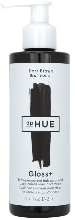 dpHUE Gloss+, Dark Brown - Boosts Fading & Faded Hair Colour - 8-12 Applications per Bottle - Lasts Up to 8 Washes