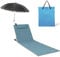 Homecall Gepolsterte, schnell trocknende Strandmatte mit Sonnenschirm, XXL - (Blau)