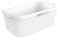Rotho Brisen Wäschekorb 40l mit 4 Griffen, Kunststoff (PP) BPA-frei, mistletoe weiss, 40l (59,6 x 39,6 x 23,2 cm)