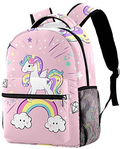 LORVIES Einhorn Pop Art Casual Rucksack Schulterrucksack Büchertasche für Schule Studenten Reisetaschen