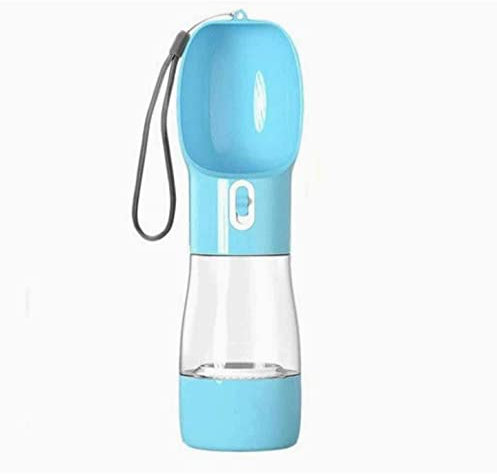 TeckelHouse Botella de Agua para Perros con contenedor de Alimentos, dispensador Agua y Comida 2 en 1, comedero y Bebedero Perro portátil para Viajes y Paseos al Aire Libre para tu Mascota