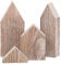UNUS Nature by Kolibri Deko Häuser Aufsteller aus Holz im 3er Set