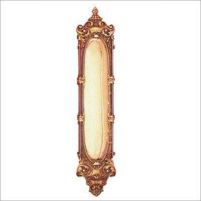 Jiyo.Outdoor Fancy Antique Style Solid Brass Gold Finger Plate Push Plates Enter Exit Colonial