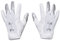 Under Armour Boys' F8 Football Gloves , White (100)/Metallic Silver , Youth Medium