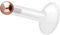 PIERCINGLINE PTFE Labret mit Gewinde Titan AUFSATZ KUGEL 2,5 mm Piercing Lippe Nase Ohr Helix Roségoldfarben 1,2 x 9 mm