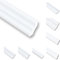 NS25 Moulures de plafond en polystyrène XPS, moulures en stuc, Baguette de finition blanc, 20 m, 15 x 25 mm, moulures décoratives, moulures de plafond