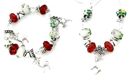Adventskalender Set Armband mit Kette Mädchen 23european charms + 24 Säckli Rudolf
