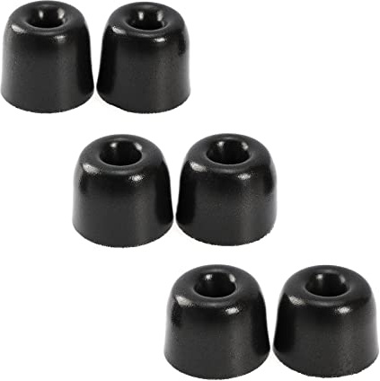 Be In Your Mind 3 Pairs of Memory Foam Ear Tips Earphone Buds Noise Isolation 3.0mm Earbuds Eartips Replacement Compatible with TIN HiFi T2 Pro 3 Sizes S/M/L Black