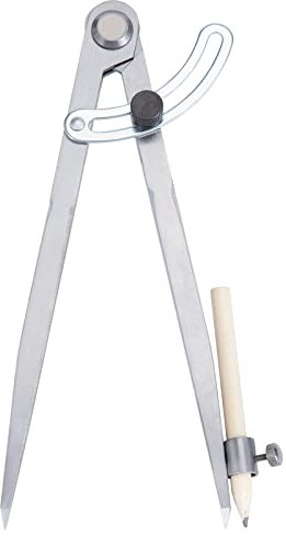Spitzzirkel 200mm Bleistift Markierung Zirkel Metall Große Set Schnellverstell für Metallbearbeitung Lederverarbeitung Schreiner Zimmerei Zeichenkreise mit Stifthalter