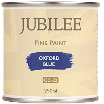 Guild Lane Jubilee Furniture Paint – Upcycle & Transform Wood, Metal & Glass – Soft Sheen Finish for Indoor & Outdoor – Durable & Easy to Apply Multi-Surface Paint (Oxford Blue, 250ml)