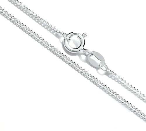 Old English Jewellers 925 Sterling Silver 1.2mm Curb Chain Necklace 16 18 20 22 24 Solid 925 SILVER