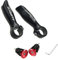 FOMTOR Extrémités de Guidon de Vélo, 1 Paire Poignées de Vélo en Alliage D'aluminium 22,2 mm, Bouchon de Guidon, Bike Bar End avec 2 butées d'extrémité, pour vélo de Route, VTT, BMX, Rouge