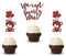 Arthsdite 24 Stück Cupcake-Topper, Ballon, Bär, Cupcake-Picker für Geschlecht offenbaren, Babyparty, Kindergeburtstag, Party, Kuchendekorationen, Zubehör – Brauner Glitzer