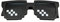 Lustige Pixel Sonnenbrille Thug Life Sonnenbrille Frau Weibliche Vintage Brille Schwarz Sonnenbrille Mosaik Pixel Y5P8 Witze Männliches Spielzeug Cool