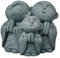 livelyfish 3 japanische Buddha-Statue Sandstein betender Mönch Figur Zen Garten Aquarium Heimdekoration 14