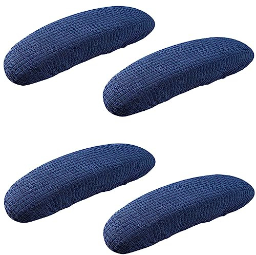 XIEHUZA 2 Pair Office Chair Armrest Covers, Office Removable Arm Rest Covering, Elastic Chair Armrest Pads, Office Seat Hand Rest Protector, Arm Covers Protectors for Home Office Chair, Navy Blue