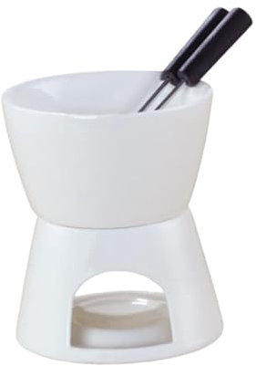 MagiDeal Pot à Fondue au chocolat, chauffe-beurre, cire, chauffe-plat, en porcelaine, en céramique, pour salle à manger, mariage, bouillon de maison
