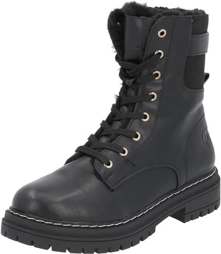 Palado Stiefeletten Damen Patmo – gefertigt aus strapazierfähigem Material – warm gefüttert und wetterfest – ideal für stilvolle Auftritte im Alltag und Winter. Schwarz UK4,5 - EU37
