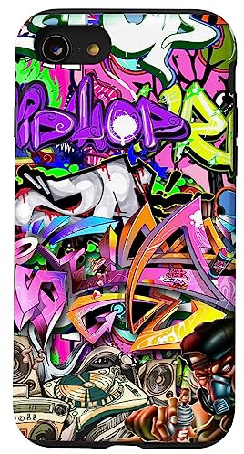 Hülle für iPhone SE (2020) / 7 / 8 Graffiti Street Art, bunter urbaner Hip-Hop