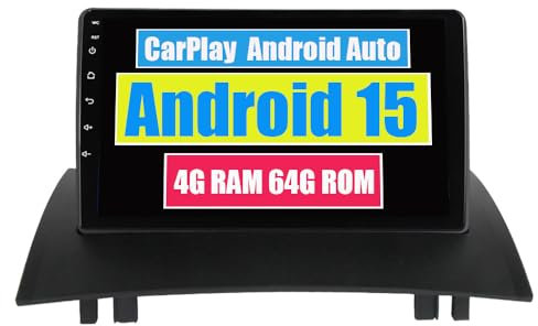 RoverOne Autoradio CarPlay Haupteinheit für Renault Megane 2 II 2002-2009 Android Auto Touchscreen Sat Navi Bluetooth WiFi Radio Player