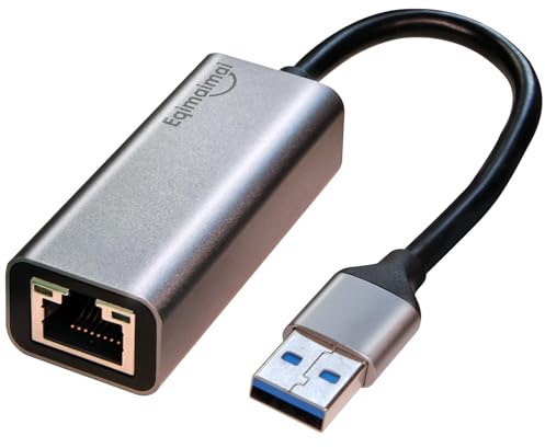 USB A to ethernet Adapter，USB 3.0 Gigabit to ethernet Adapter Compatibility 100/1000MBPS,Compatible with Windows, Mac OS, Linux, PC, Laptops, and More