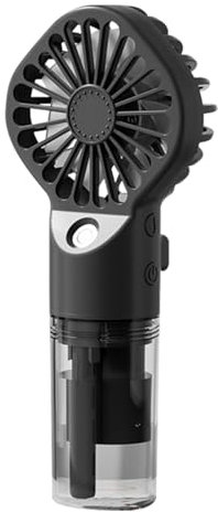 Generic Humidificateur portable avec 4 vitesses, rechargeable par USB, mini ventilateur de poche pour intérieur et extérieur, noir