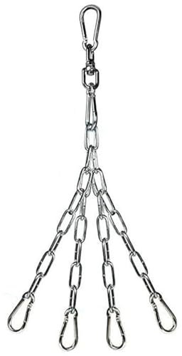 EUBEISAQI Boxsack-Kette, robuster Metall-Kleiderhaken, Boxsack-Aufhänger, hängende Kettenaufhänger, 360-Grad-Drehgelenk für Trapez, Hängematte