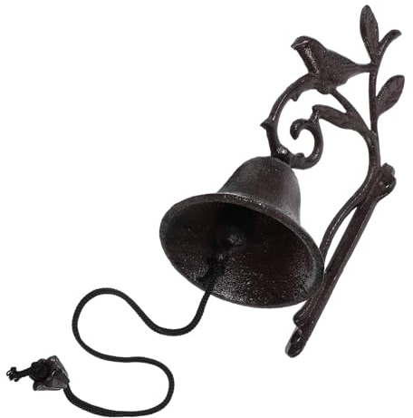 Veemoon Vintage Style Doorbell Heavy Duty Iron Bell for Outdoor Retro Garden Bells Decoration