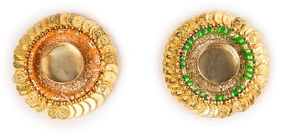 Handgefertigtes Teelichthalter-Set, traditionelle indische Dekoration, dekoratives Beleuchtungszubehör, Tafelaufsatz für Esstisch, Büro, Zuhause, Festival, Hochzeit, Funktion und Geschenk (goldenes