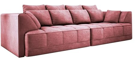 DomiMeble | Big Sofa Tiga XXL, Schlafsofa, Couch, Schlafcouch mit Schlaffunktion 302 cm Breit (Cloud 63)