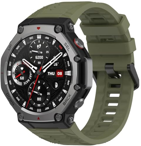 BBZ T-REX3 Cinturino,Silicone Quick Release Replacement Band Compatibile per Amazfit T-REX3