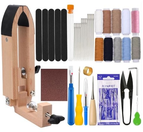Set Di Attrezzi Per Pelle, Macchina Per Cucire In Pelle Set Per Cucitura In Pelle Clip Per Pelle Per Cucire A Mano Strumento Per Cucitura In Pelle Con Clip Di Fissaggio Per Cucito A Mano FaiDaTe