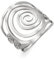 LIKGREAT Spiralförmiger offener Ring für Frauen und Männer Edelstahl Ringe mit einstellbarer Größe Schutz Amulett-Schmuck für Familie Geburtstag (Silber, Anpassbar)