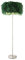 Modern and Chic Forest Green Feather Standard Floor Lamp with Satin Nickel Base and Foot Switch | 150cm x 40cm | 1 x 11w E27 by Happy Homewares