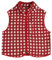 ZOUBAOQ Damen Karierte Polar Fleece Weste Ärmellos Cardigan Reißverschluss Plaid Gilet Winter Cardigan Rot Sherpa Warme Outfits, rot, 36