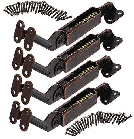 Lurrose 4stücke Scharniere Für Holzkisten Truhenbeschläge Aus Metall Deckelstützscharniere Schranktürbeschläge Robust Verriegelungsscharniere Für Kisten Langsam Schließend Links Rechts