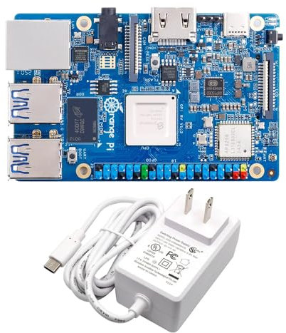 Orange Pi RV 8GB RAM RISC-V 4 Core LPDDR4 Support 4K Video Decoding High Performance Open Source Board (SingleBoard + Power)