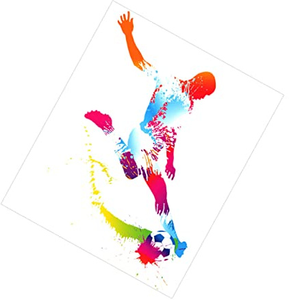 Abnehmbarer Wandaufkleber Sportfußball für Glatte Saubere Flächen | Pvc, Selbstklebend und Rückstandsfrei Ablösbar, Leicht Anzubringen, für Wohnzimmer und Shop