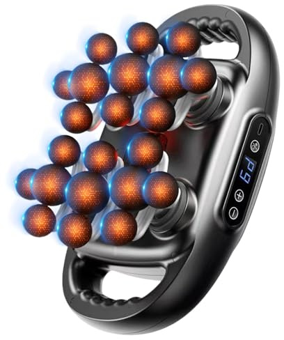 Guiwuiyu 22 Heads Massage Gun, Muscle Massage Gun Deep Tissue, Muscle Pain Relief, with 9 Modes & 9 Adjustable Speeds, Neck Massager for Leg Neck Back Shoulder, Whole Body - Back Massager, Gray