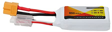 TOPINCN 7,4 V 2S LiPo-Akku 850 MAh 70 C Wiederaufladbarer Lithium-Polymer-Akku mit XT60-Stecker für RC-Auto-LKW-Quadrocopter Im Maßstab 1:18