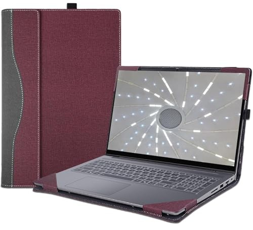 Laptop-Schutzhülle für HP OmniBook X Flip 40,6 cm (16 Zoll) NGAI 16-as 16-ar & OmniBook7 Flip 16-au, PU-Leder, abnehmbare Notebook-PC-Tasche, Zubehör, Weinrot