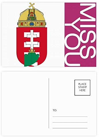 Ungarisches Europa-Nationalemblem Miss Postkarten-Set, Danksagungskarte, Postkarte, Seite Postkarten, 20 Stück