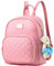 I IHAYNER Rucksack Damen Rucksäcke für Frauen PU Leder handtaschen Schultaschen handtasche für Mädchen kleiner Bär Reise Daypacks Geldbörse Pink