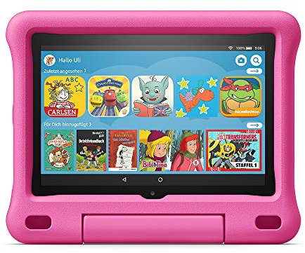 Funda infantil de Amazon para tablet Fire HD 8 (solo compatible con el tablet de 10.ª generación, modelo de 2020), rosa
