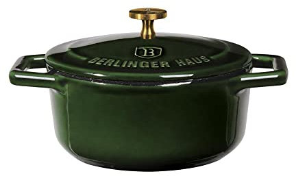 Berlinger Haus Colección Esmeralda Mini Sartén 10 cm, Hierro fundido, BH/6501 acero inoxidable esmeralda 18/8