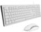 Macally QKEYCOMBO-DE, erweiterte USB Tastatur für Mac im Paket mit optischer 3-Tasten Maus, deutsches QWERTZ Layout