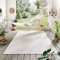 Steffensmeier Indoor Outdoor Teppich Öland Balkon Terrasse Küche Garten wasserfest Kunststoff, strapazierfähig, Streifen Beige Silber, 160x230 cm